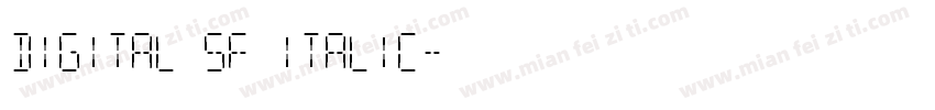 Digital SF Italic字体转换